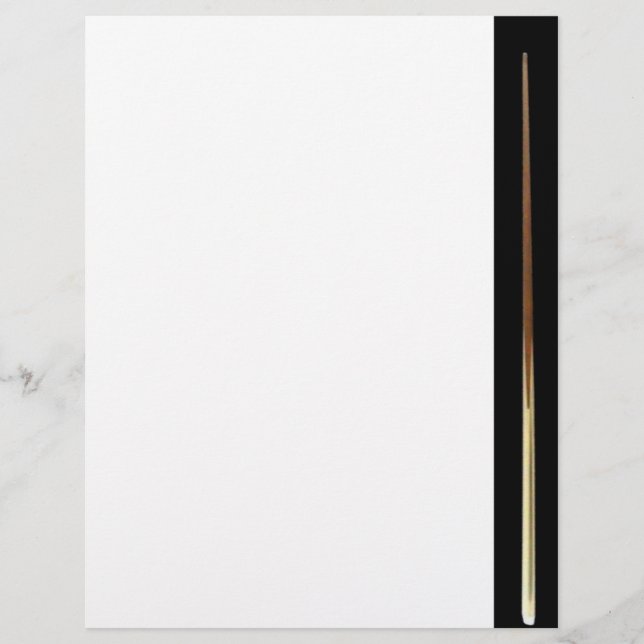 Lámina Billiard Cue Letterhead (Anverso)