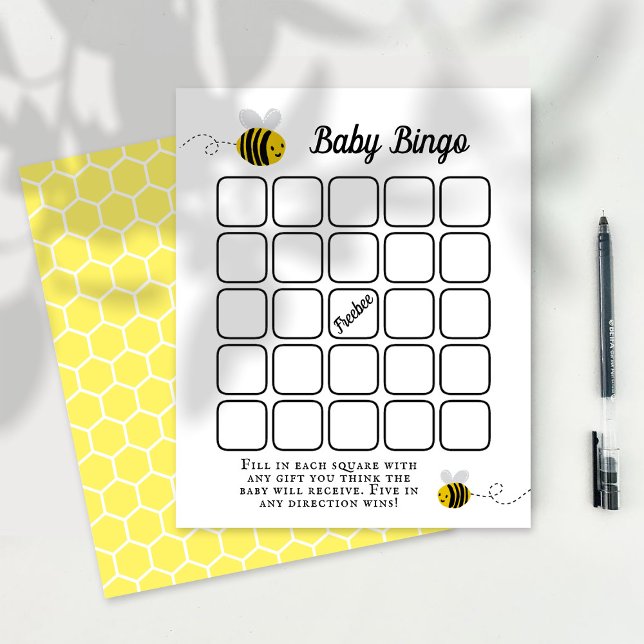 Lámina Bingo Baby Shower de dulce bebe de miel (Subido por el creador)