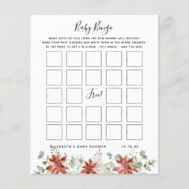 Lámina Bingo Bebé | Juego Floral Baby Shower