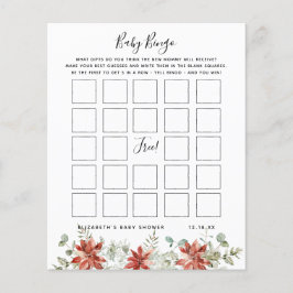 Lámina Bingo Bebé | Juego Floral Baby Shower