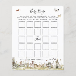 Lámina Bingo Bebé | Juego Floral Baby Shower