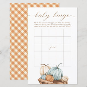 Lámina Bingo Bebé - Rústico Baby Shower otoño otoño
