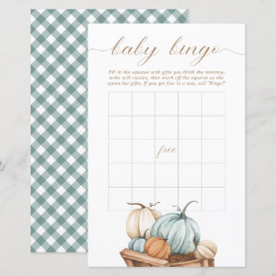 Lámina Bingo Bebé - Rústico Baby Shower otoño otoño