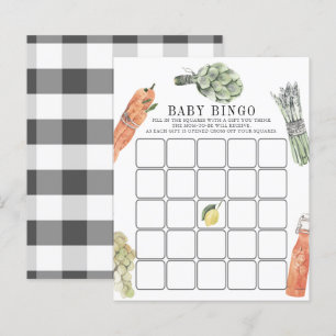Lámina Bingo de Baby Shower en el mercado de agricultores