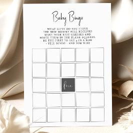 Lámina Bingo de Bebé de Juego de Baby Shower