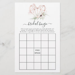 Lámina Bingo de Despedida de Soltera Geométrico de Eucali