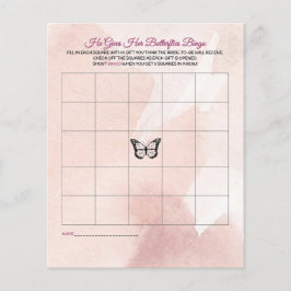 Lámina Bingo de ducha de novia mariposa
