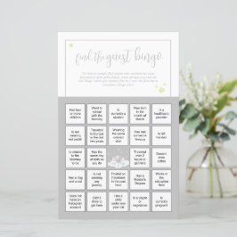 Lámina Bingo de invitado para Elephant Baby Shower Game