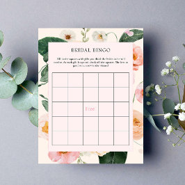 Lámina Bingo de novia | Ducha De Novias Florales De Color