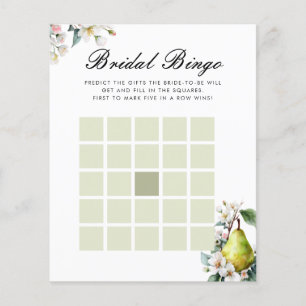 Lámina Bingo de novia Perfect Pear Bridal Shower Game