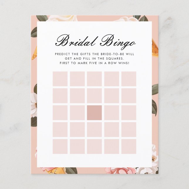 Lámina Bingo de novia Scoopup Bridal Shower Game (Anverso)