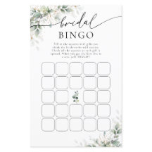 Bingo Eucalyptus Gold Bridal Shower