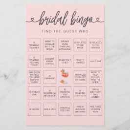 Lámina Bingo nupcial Encuentra el juego de ducha de novia