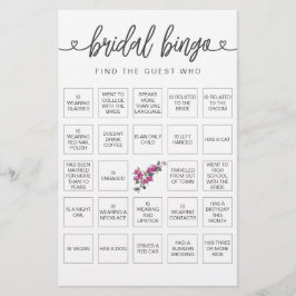 Lámina Bingo nupcial Encuentra el juego de ducha de novia