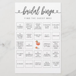 Lámina Bingo nupcial Encuentra el juego de ducha de novia