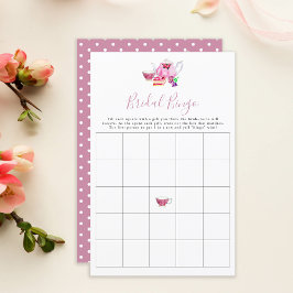 Lámina Bingo nupcial Juguete de ducha de novia Tea Dusty 