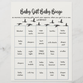 Lámina Bingo para bebé con tema de pato ducha bebé
