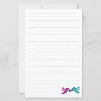 Lámina Bird Stationery | Aves cortas con correo