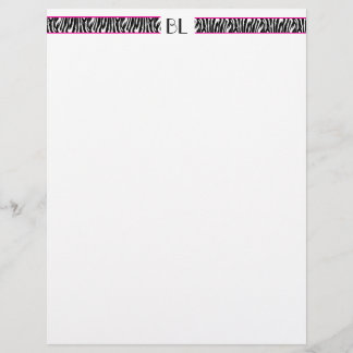 Lámina Bizzie Lizzie Zebra Letterhead
