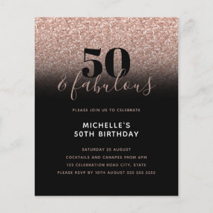 Lámina Black 50 rosado de presupuesto e invitación fabulo
