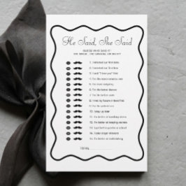 Lámina Black Bow Brillante Shower Dijo Que Dijo Juego