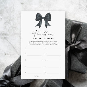 Lámina Black Bow ¿Qué edad tenía la novia para jugar?