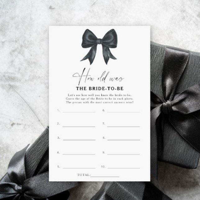 Lámina Black Bow ¿Qué edad tenía la novia para jugar? (Subido por el creador)