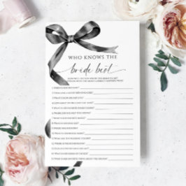 Lámina Black Bow quien conoce el mejor juego de la novia