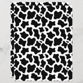 Lámina Black Cow Print Scrapbook Paper