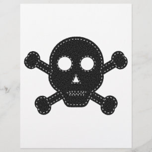 Lámina Black Felt Skull