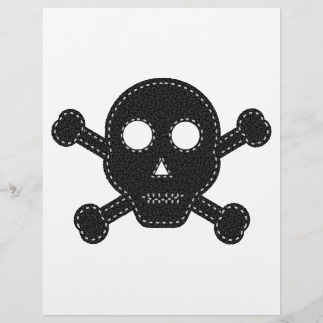Lámina Black Felt Skull (Anverso)