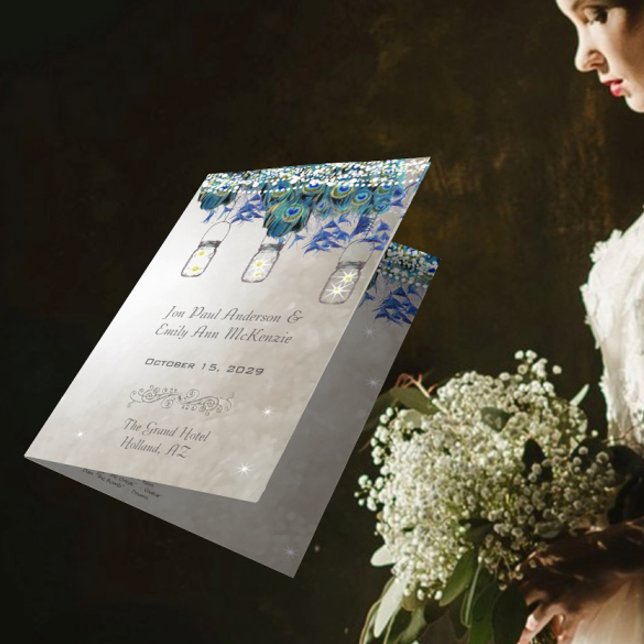 Lámina Black Font Mason Jar Peacock Program (Subido por el creador)