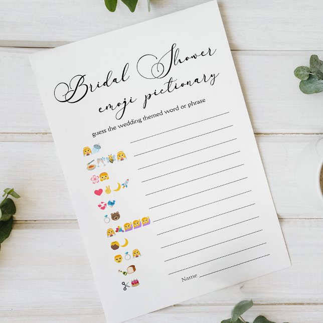 Lámina Black Modern Simple Script Game Emoji Pictionary (Subido por el creador)