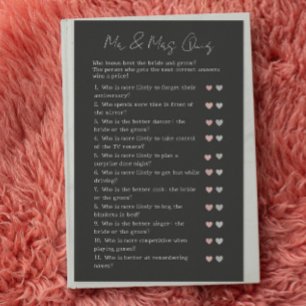 Lámina Black Moderne adivina quién Boda juego de ducha de