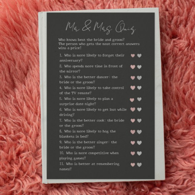 Lámina Black Moderne adivina quién Boda juego de ducha de (Subido por el creador)