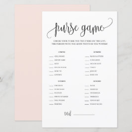 Lámina Black Script What's In Your Purse Shower Game