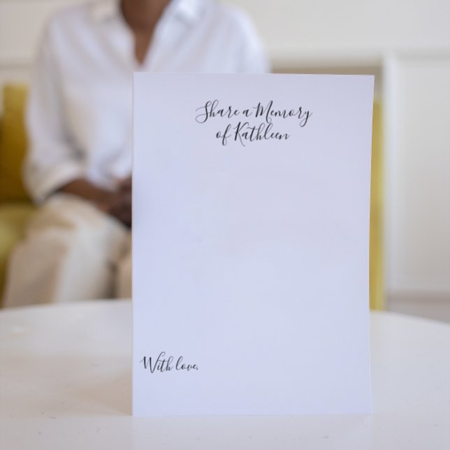 Lámina Black Share a Memory Card Custom Name Celebration (Subido por el creador)