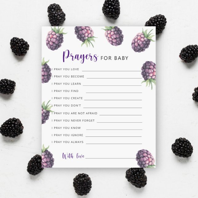 Lámina Blackberries - oraciones para el bebé (Subido por el creador)
