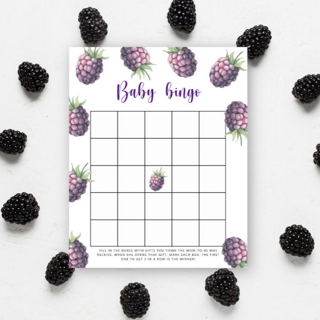 Lámina Blackberry - Juego de bingo para ducha de bebé (Subido por el creador)