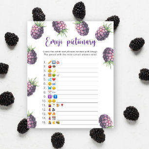 Lámina Blackberry - juego de emoji de ducha de bebé