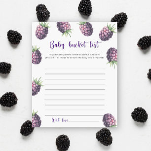 Lámina Blackberry - Lista de los baldes para bebés