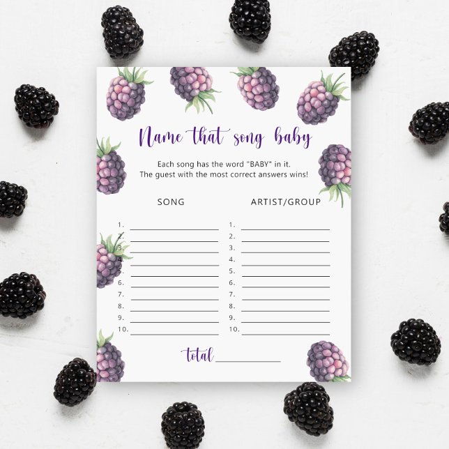 Lámina Blackberry - Nombra a esa canción bebé (Subido por el creador)