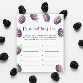 Lámina Blackberry - Nombra a ese bebé juego de la ducha d