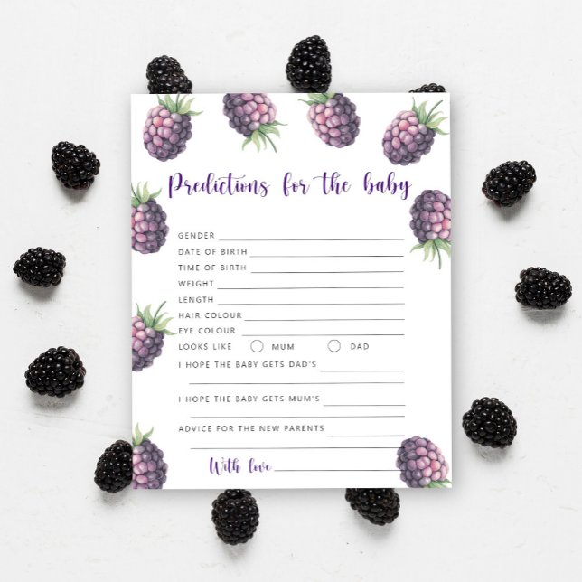 Lámina Blackberry - predicciones y consejos para bebés (Subido por el creador)