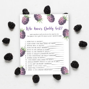 Lámina Blackberry - Quién conoce el mejor juego de DADDY
