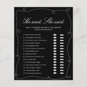 Lámina Blanco y negro dijo. Dijo Que El Juego De La Ducha