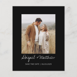 Lámina Blanco y negro simple Guardar la invitación a la f