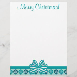 Lámina Blizzard Snowflakes Navidades azules Letterhead
