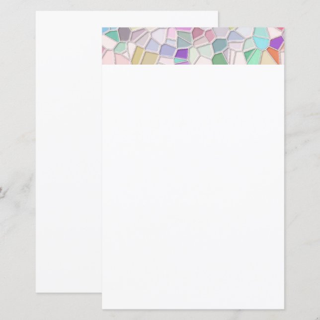 Lámina Bloc de notas de cristal de corte de bonito blanco (Anverso / Reverso)