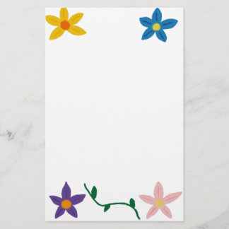 Lámina Bloc de notas de flores